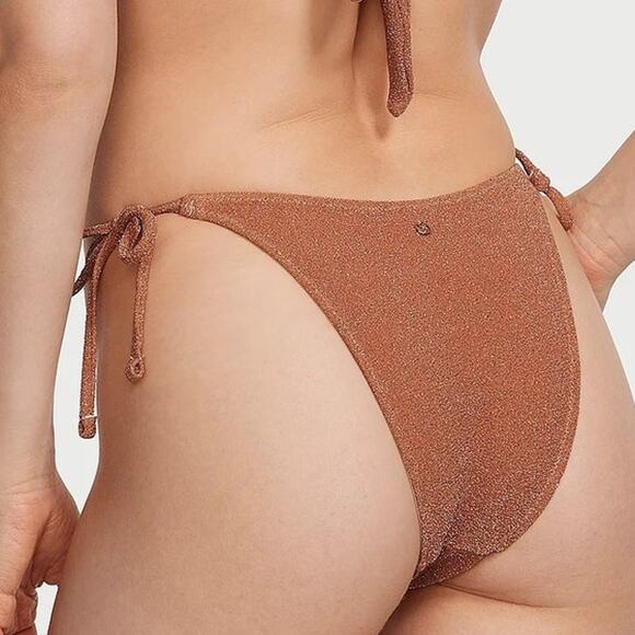 Victoria's Secret Swim Shimmer Icon Push-Up Top + Side-Tie Brazilian Bottom NEW - Picture 6 of 7